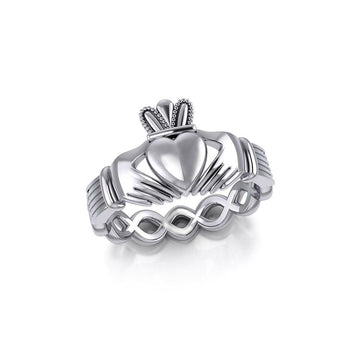 Infinity Claddagh Silver Ring TRI1116 - Jewelry